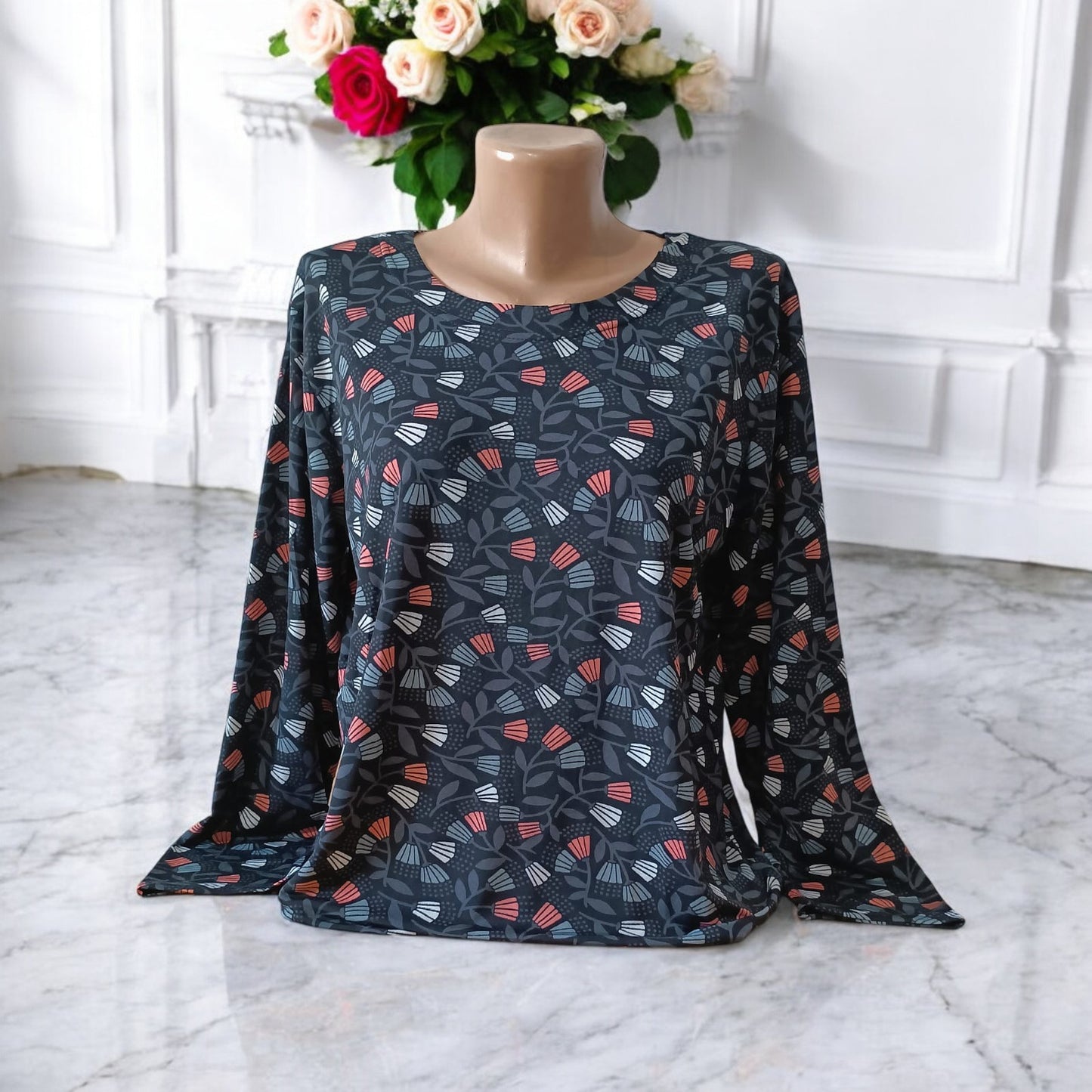 Bluza imprimeu Floral XL-5XL