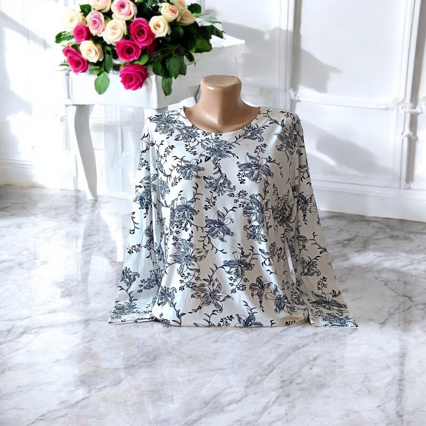 Bluza imprimeu Floral XL-5XL